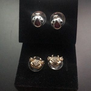 Girl earrings crab ladybug